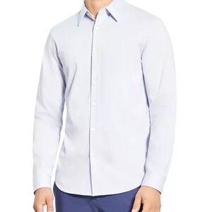 Theory Men’s Sylvain Structure Knit Shirt Light Blue XL